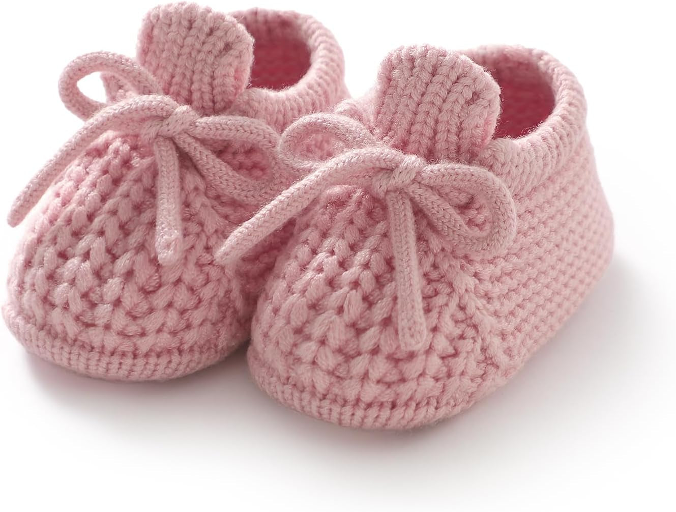 Dovfanny Baby Booties Newborn Baby First Shoes Cozy Warm Knit Soft Booties for Toddler Infant Boy Girl