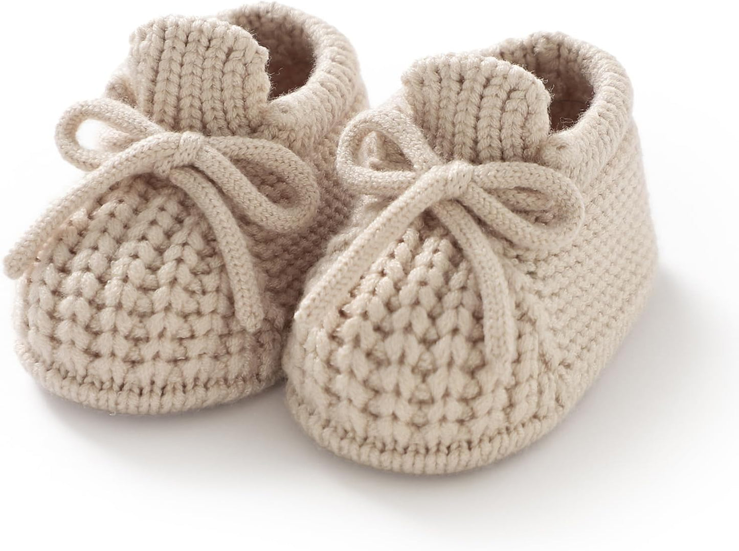 Dovfanny Baby Booties Newborn Baby First Shoes Cozy Warm Knit Soft Booties for Toddler Infant Boy Girl