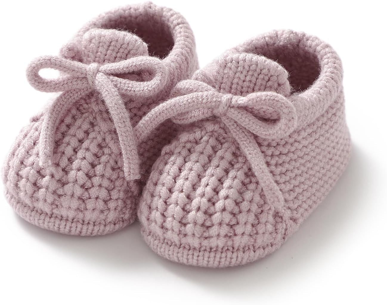 Dovfanny Baby Booties Newborn Baby First Shoes Cozy Warm Knit Soft Booties for Toddler Infant Boy Girl